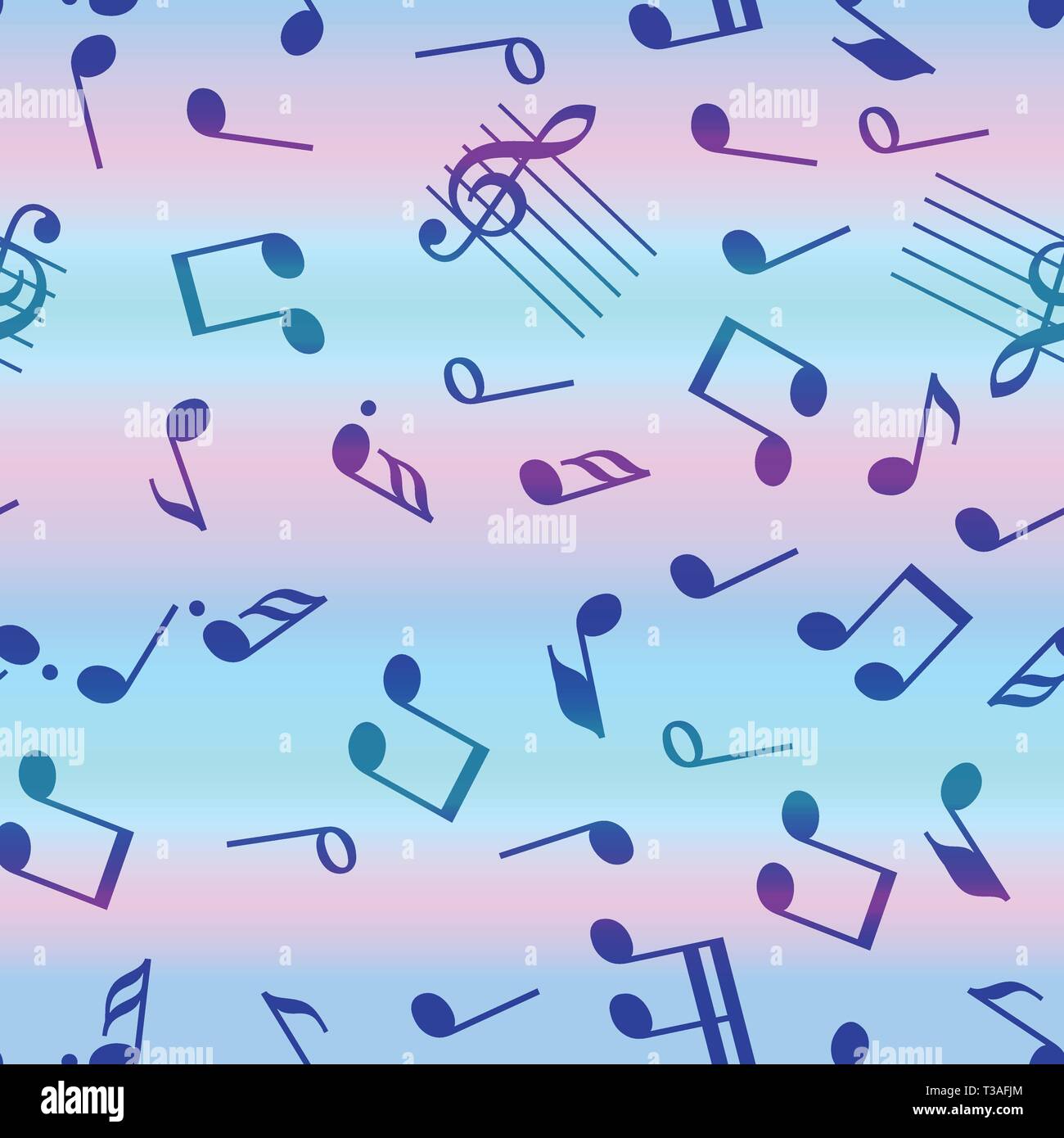 A tie is a curved line that connects two notes of the same pitch; Seamless Vector Music Notes Symbols Design Pattern Stock Vector Image Art Alamy