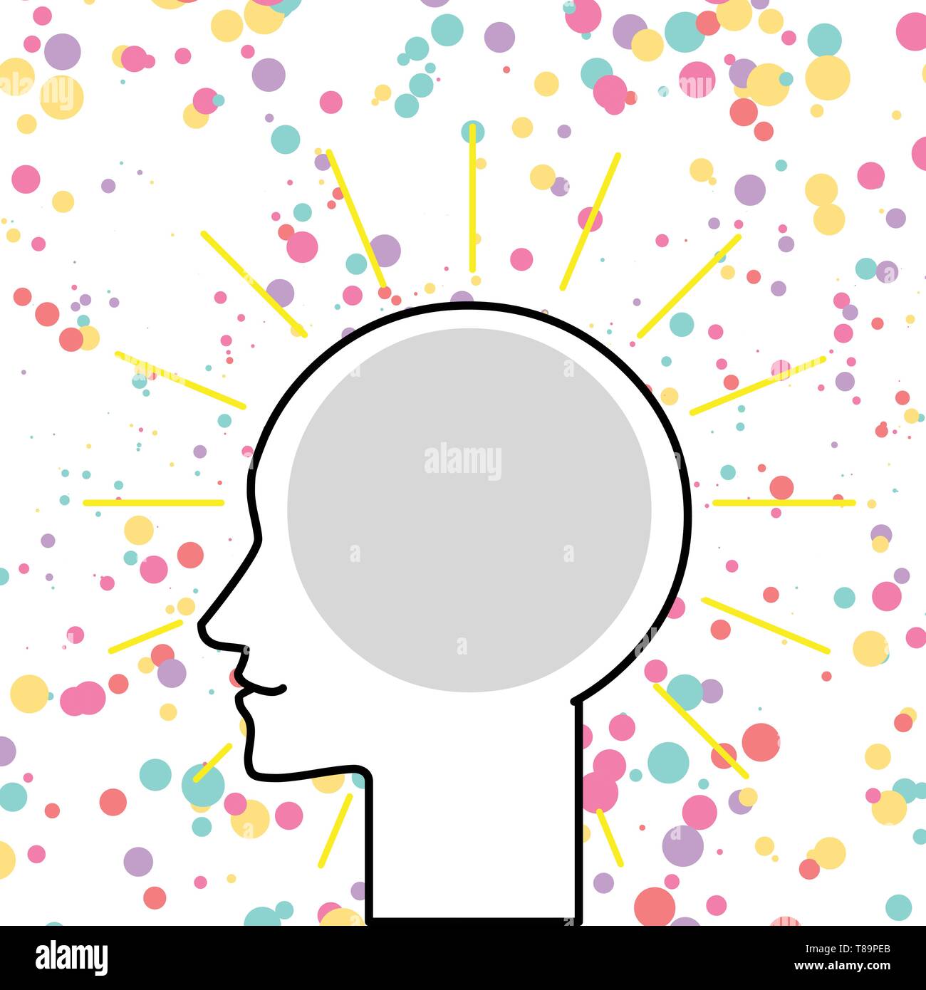 pix Blank Human Head Outline https www alamy com outline silhouette human head surrounded by light rays blank text space design business concept empty copy space modern abstract background image246077619 html