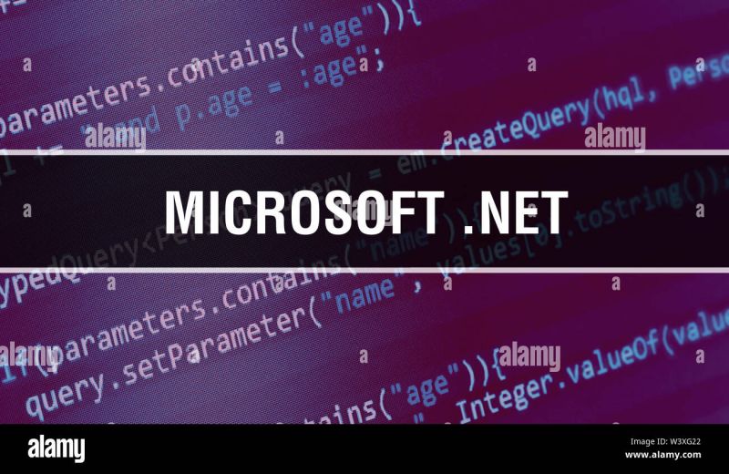 Microsoft Net With Digital Java Code Text Microsoft Net And Computer - Premium Vintage Wallpaper Gallery - 8K