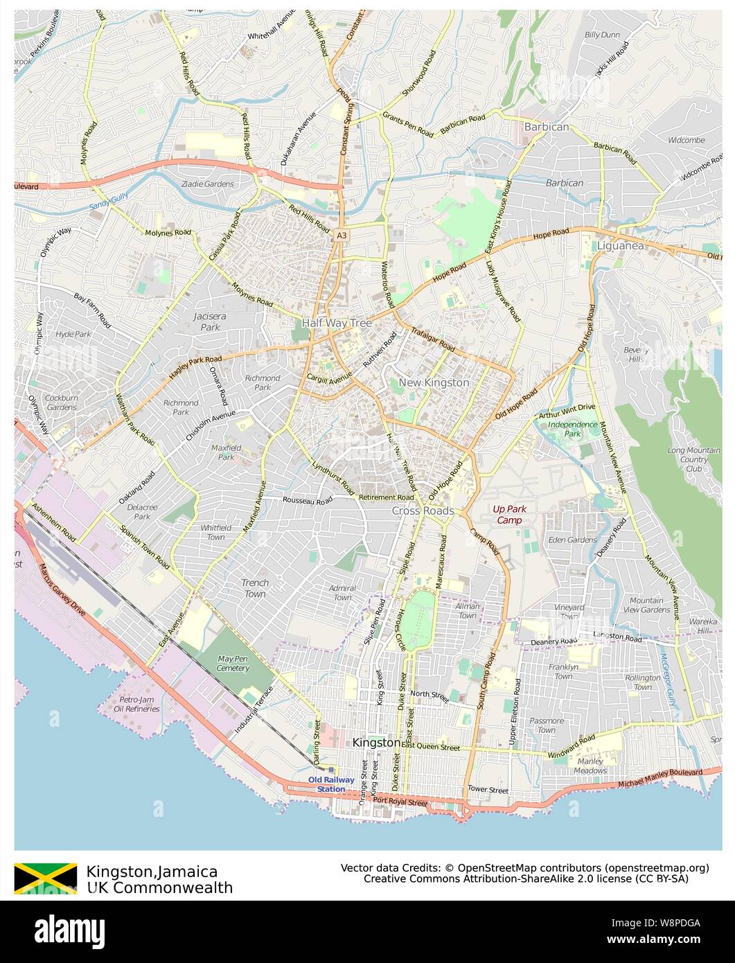 Kingston Jamaica Road Map At Susan Bryan Blog W8PDGA 