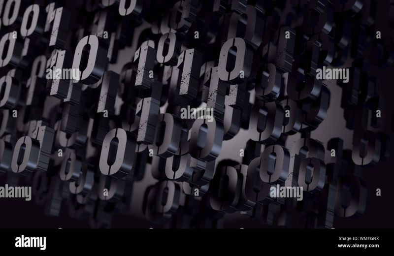 Binary Code And Machine Data In Screen Technology And Computing - Classic Geometric Picture - 4K