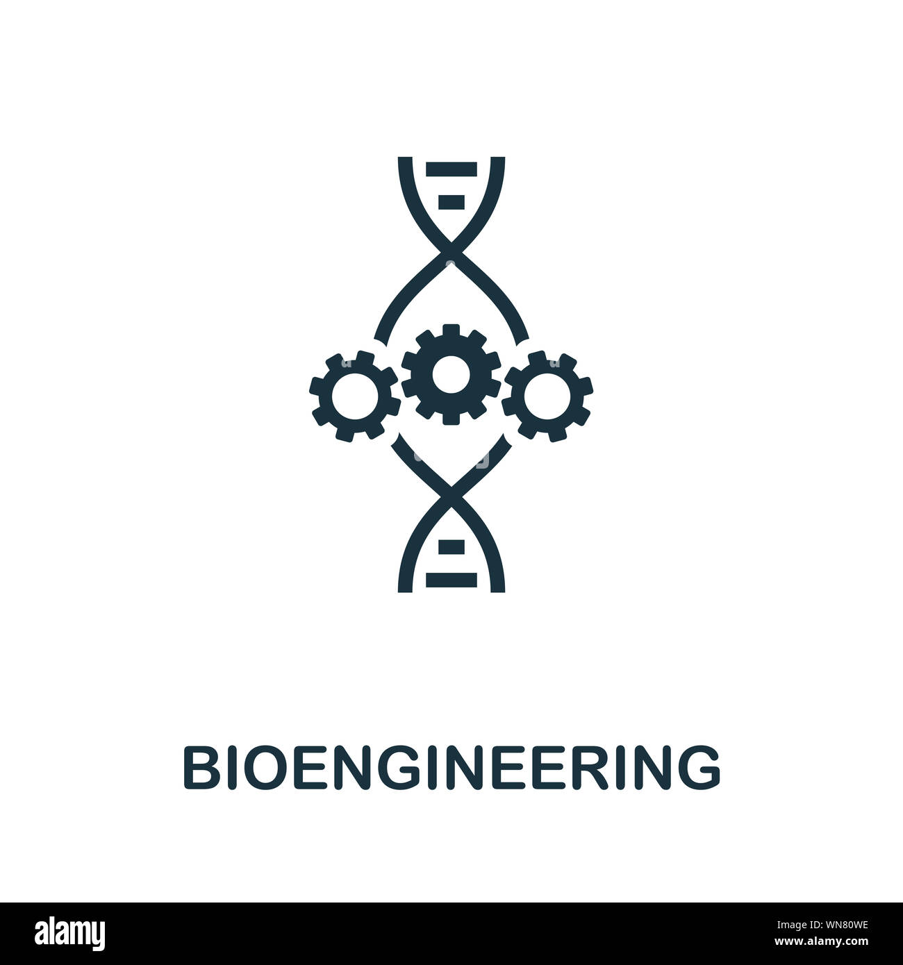 Bioengineering Icon Symbol Creative Sign From Biotechnology