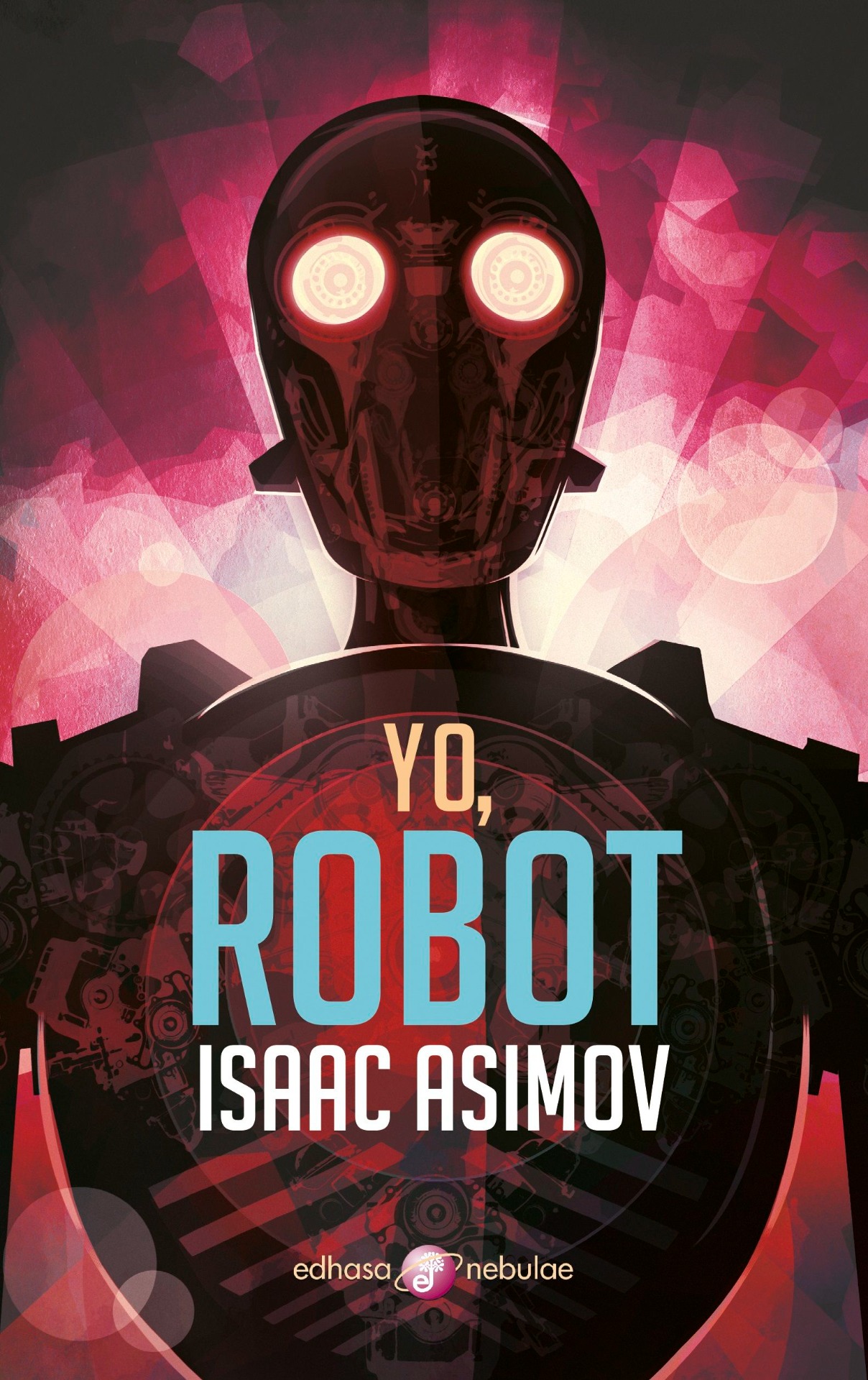 Página de cómic basado en Yo, robot de Asimov