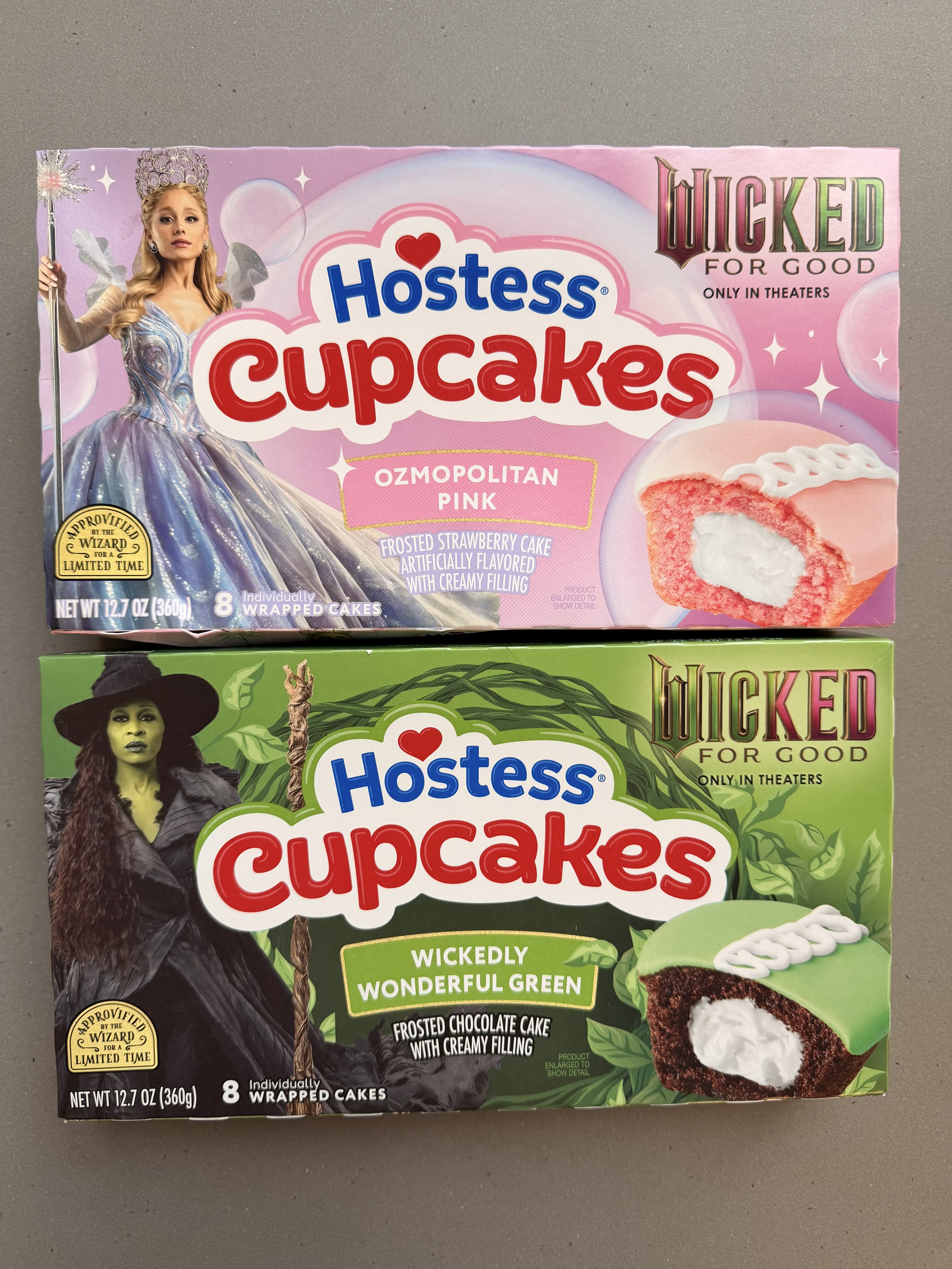 Hostess Cupcakes: Ozmopolitan Pink and Wickedly Wonderful Green