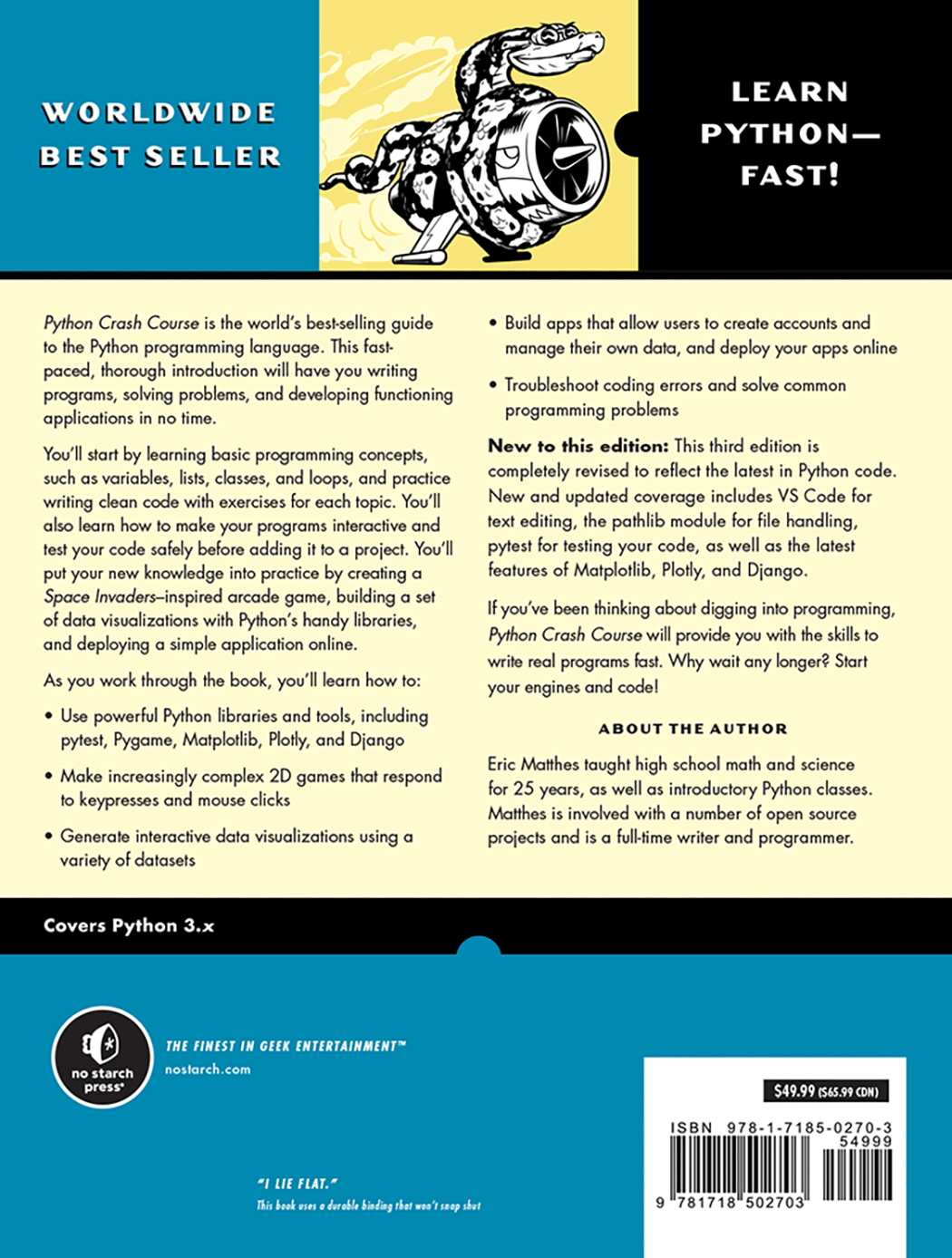 Python Crash Course, 3rd Edition