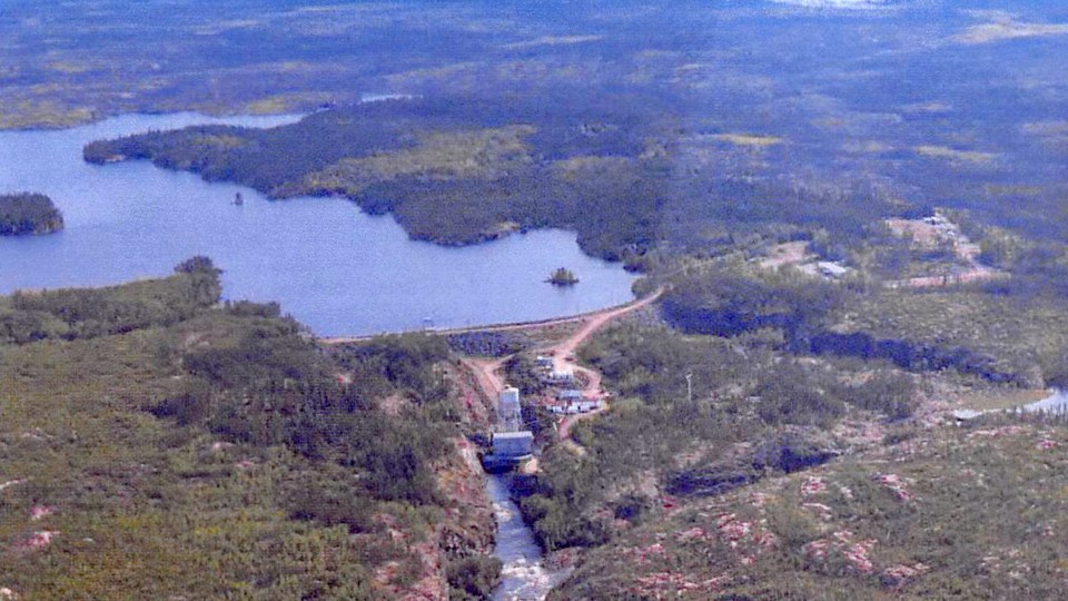 A GNWT environmental inspector's image of the Taltson hydro dam in July 2021