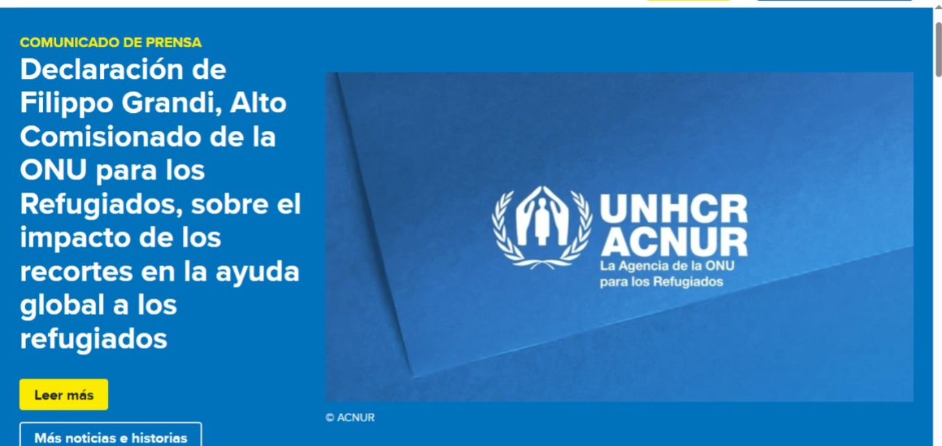 Recortes Humanitarios Ponen en Riesgo Millones de Vidas: ACNUR Llama a la Solidaridad