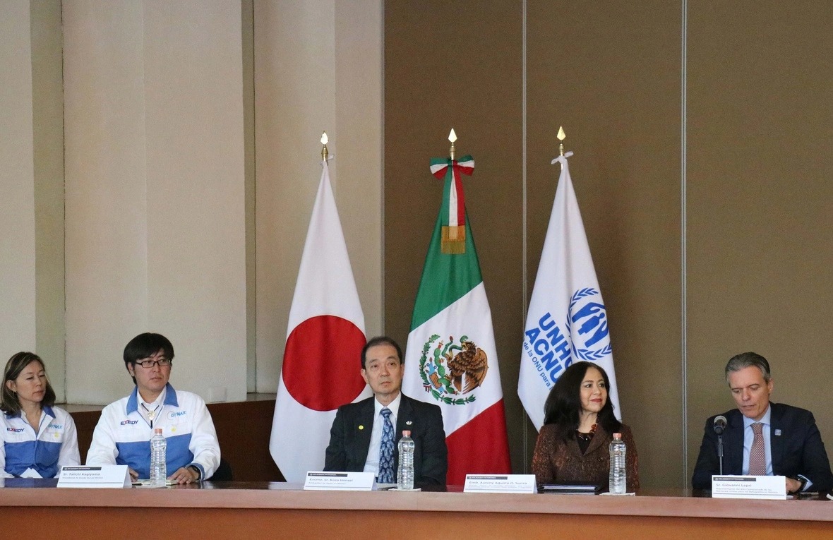 Apoyará Japón la integración laboral de miles de personas refugiadas en México con apoyo de ACNUR