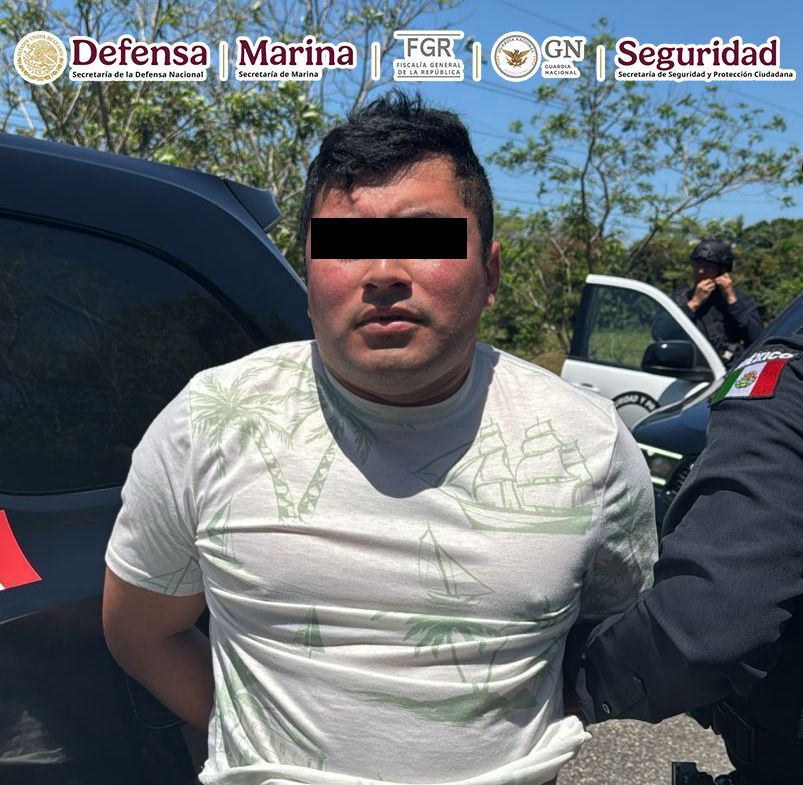 EN TABASCO, FUE DETENIDO UN OBJETIVO PRIORITARIO CON ORDEN DE APREHENSIÓN POR ASOCIACIÓN DELICTUOSA