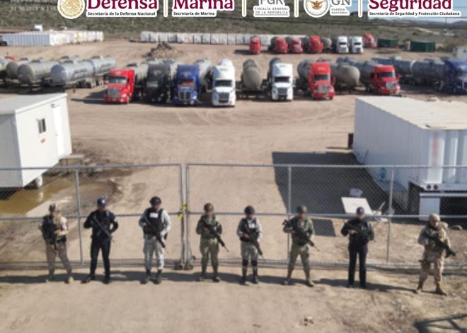 Operativo en Baja California: Aseguran casi 8 millones de litros de hidrocarburo almacenados ilegalmente