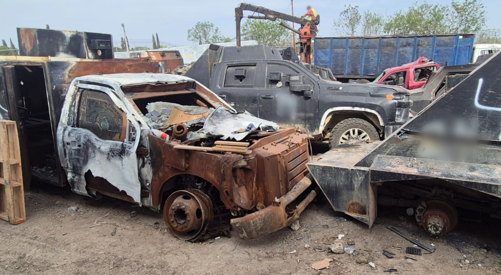 FGR en Tamaulipas presume la destrucción de chatarra