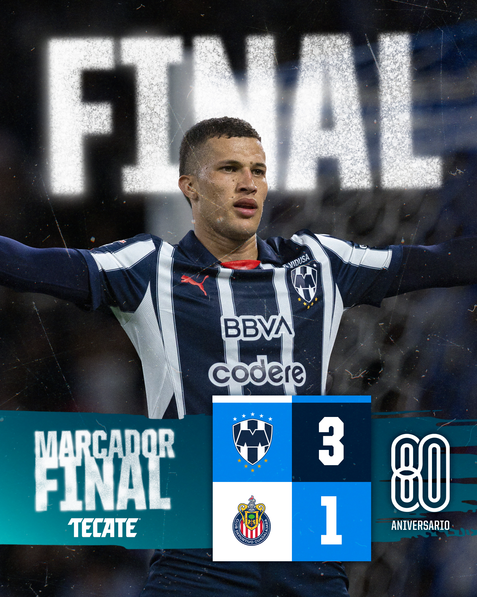 Rayados se inspira y le pasa por encima a Chivas en casa