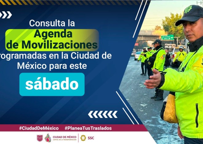 Consulta la Agenda de Movilizaciones programadas para este miércoles 12 de abril en la Ciudad de México.