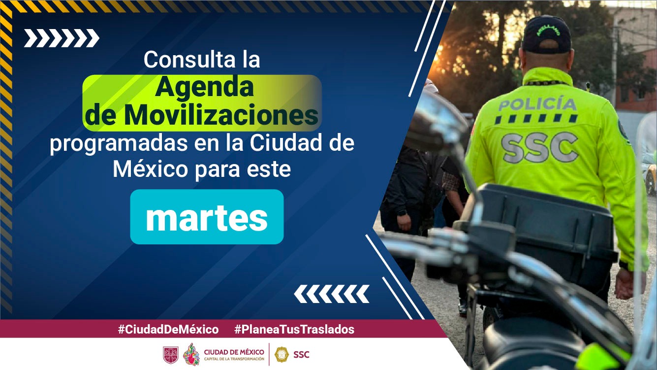 Consulta la Agenda de Movilizaciones programadas para este martes 22 de abril en la Ciudad de México.