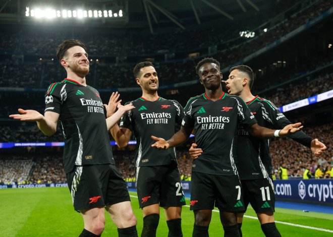 Arsenal elimina al Real Madrid y regresa a semifinales de Champions tras 16 años