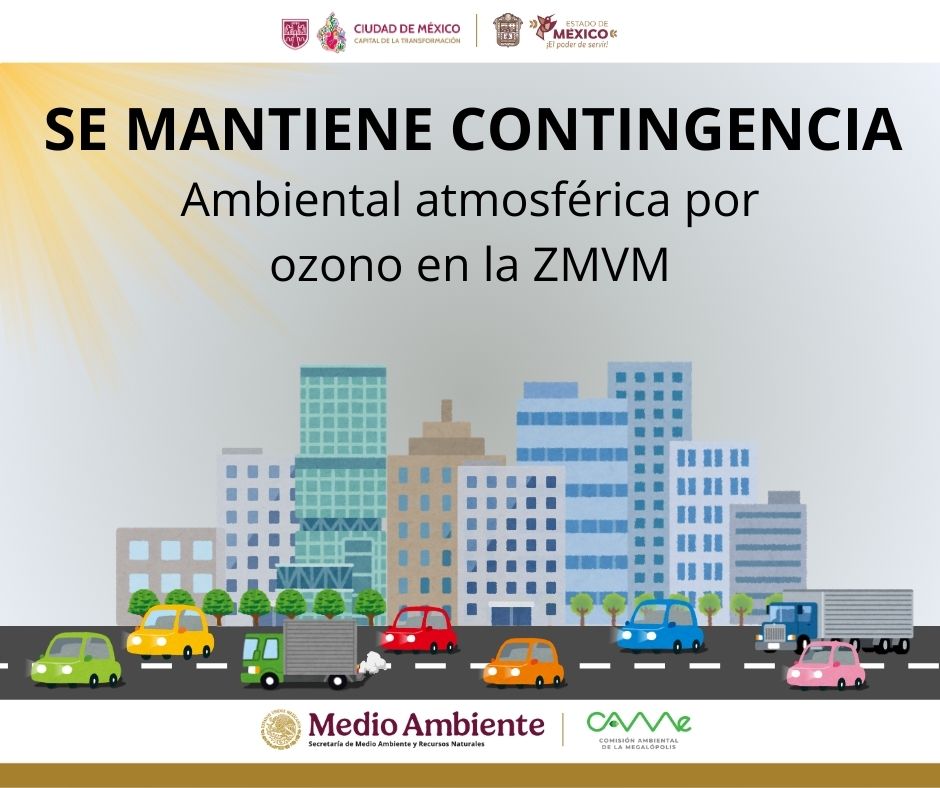 Mantiene la CAMegalópolis Contingencia Ambiental por Ozono Este Miércoles 2 de Abril