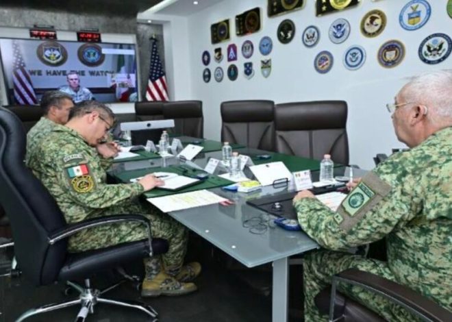 El General Secretario de la Defensa Nacional sostiene videollamada con el Comandante del Comando Norte de los E.U.A.