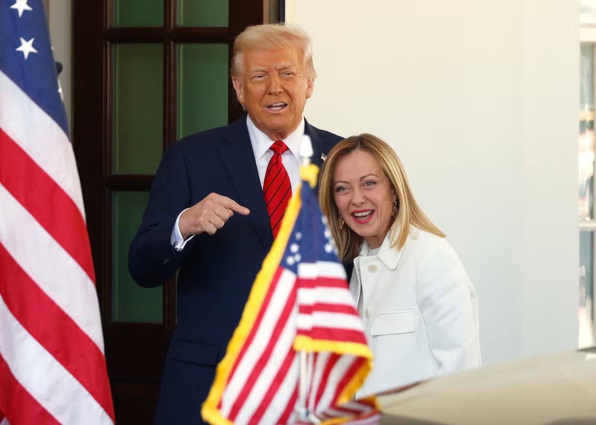 La primer ministra Meloni se reúne con Trump en Washington