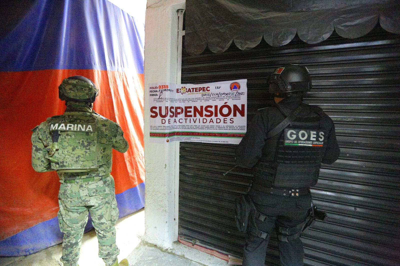 La Marina y autoridades de Ecatepec llevan a cabo el operativo “Dionisio” de recuperación de espacios públicos