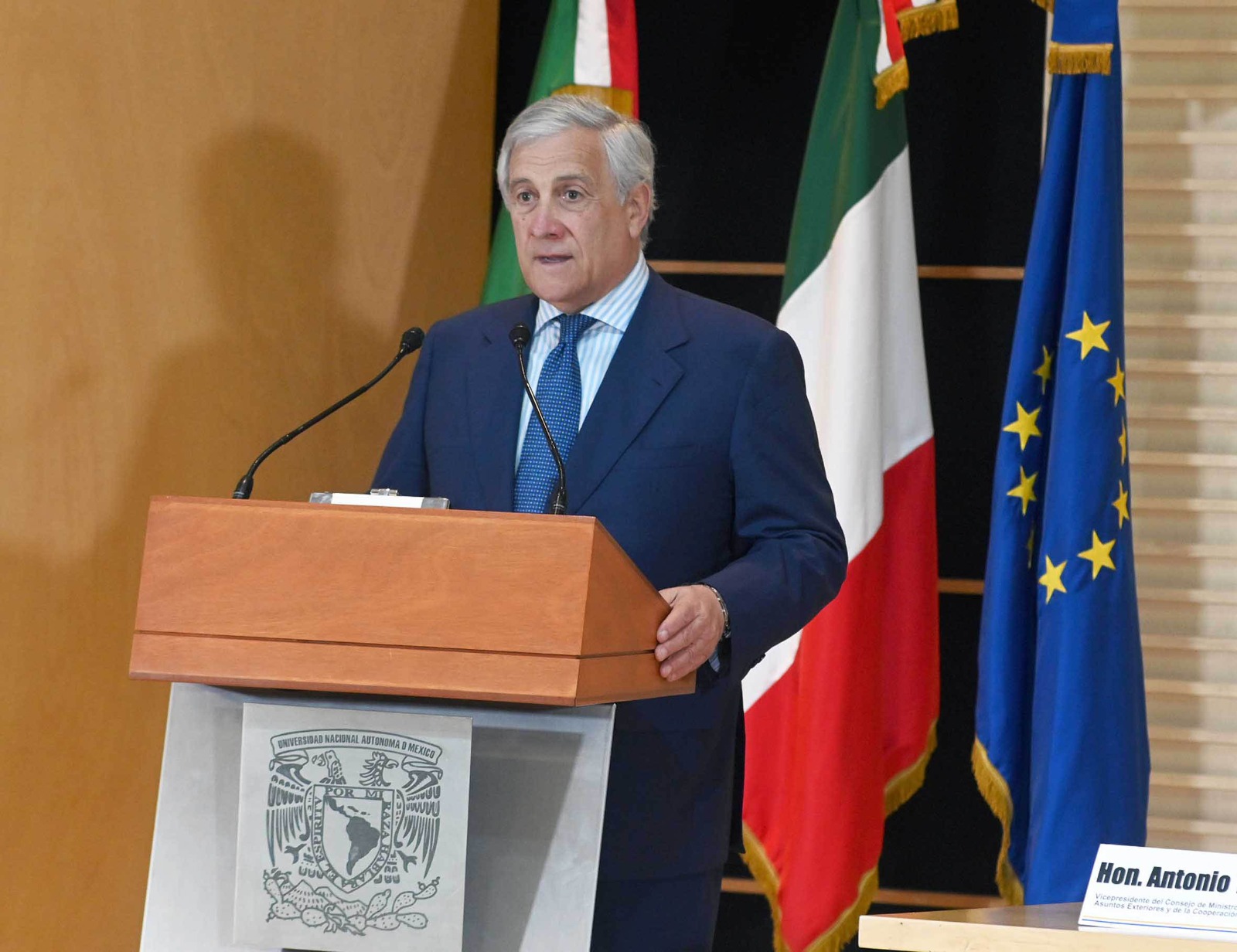 “China tiende a ser la reina de la civilización internacional”: Antonio Tajani, ministro de relaciones exteriores de Italia en la UNAM