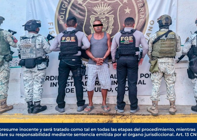 FGE Guerrero aprehende a un hombre por feminicidio en San Marcos