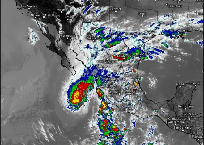 La SGIRYPCGRO informa sobre la presencia de lluvias a causa de un canal de baja presión en las próximas horas