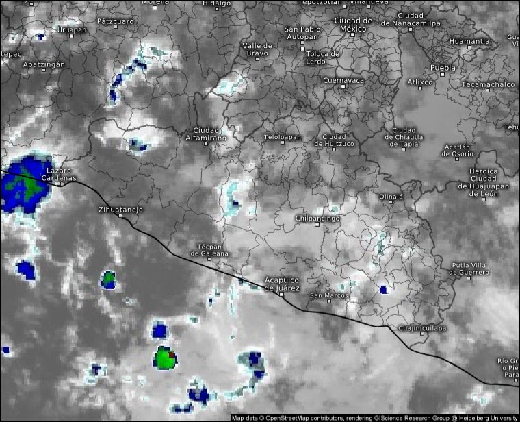 Continúa el pronóstico de lluvias fuertes para Guerrero