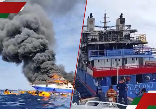 Mueren cinco persona en incendio de la embarcación KM Barcelona en Indonesia