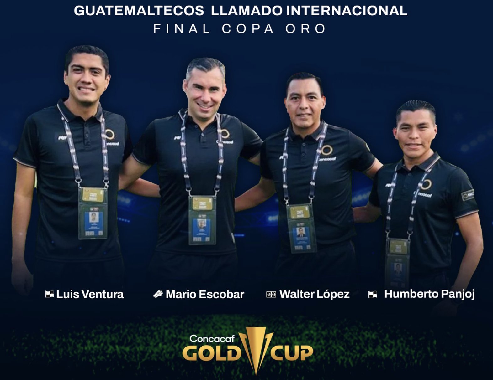 Mario Escobar, árbitro guatemalteco, dirigirá la histórica final México vs. Estados Unidos en la Copa Oro 2025