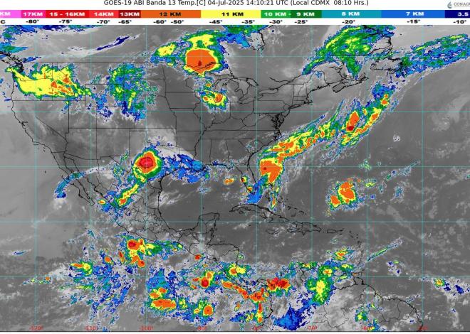 El paso de la Onda Tropical número 8 generará lluvias de moderadas a fuertes en Guerrero
