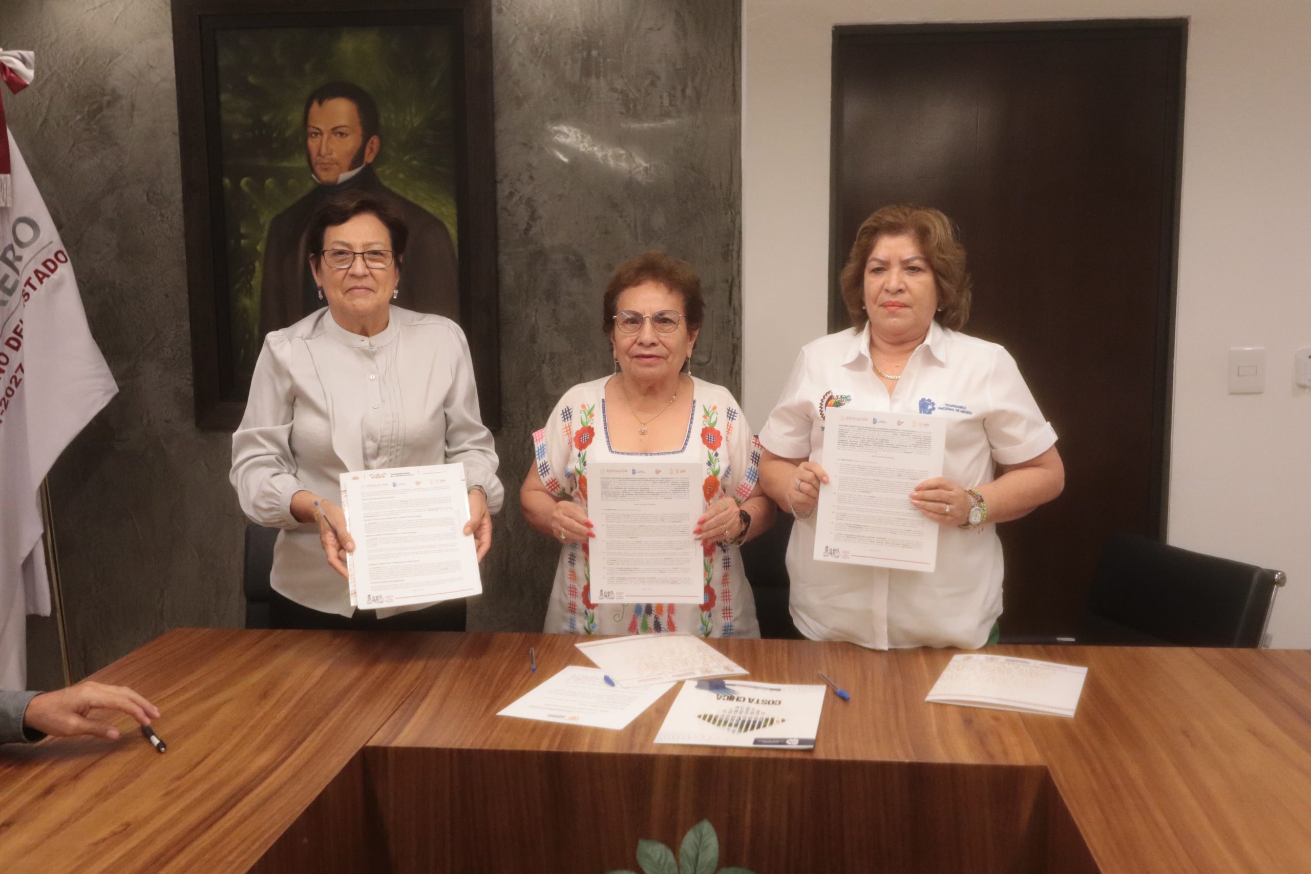 Firman convenio de colaboración SGG, SEG y Tecnológico de la Costa Chica