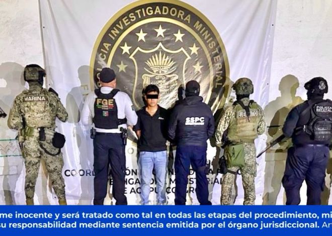 FGE de Guerrero cumplimenta orden de aprehensión por homicidio calificado en Acapulco