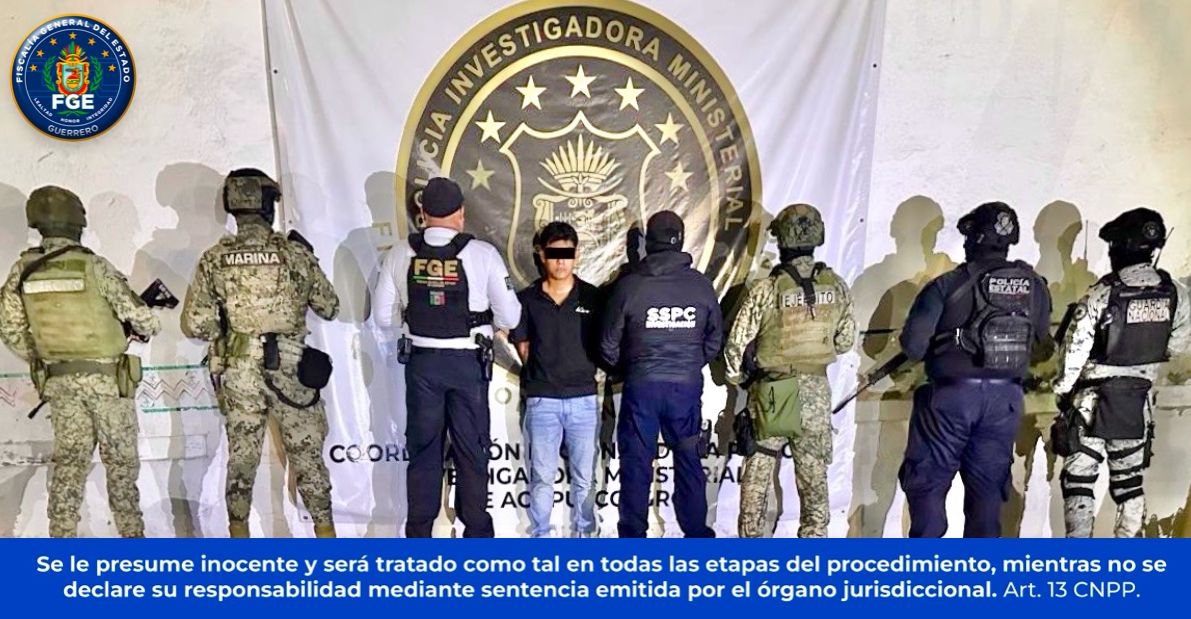 FGE de Guerrero cumplimenta orden de aprehensión por homicidio calificado en Acapulco
