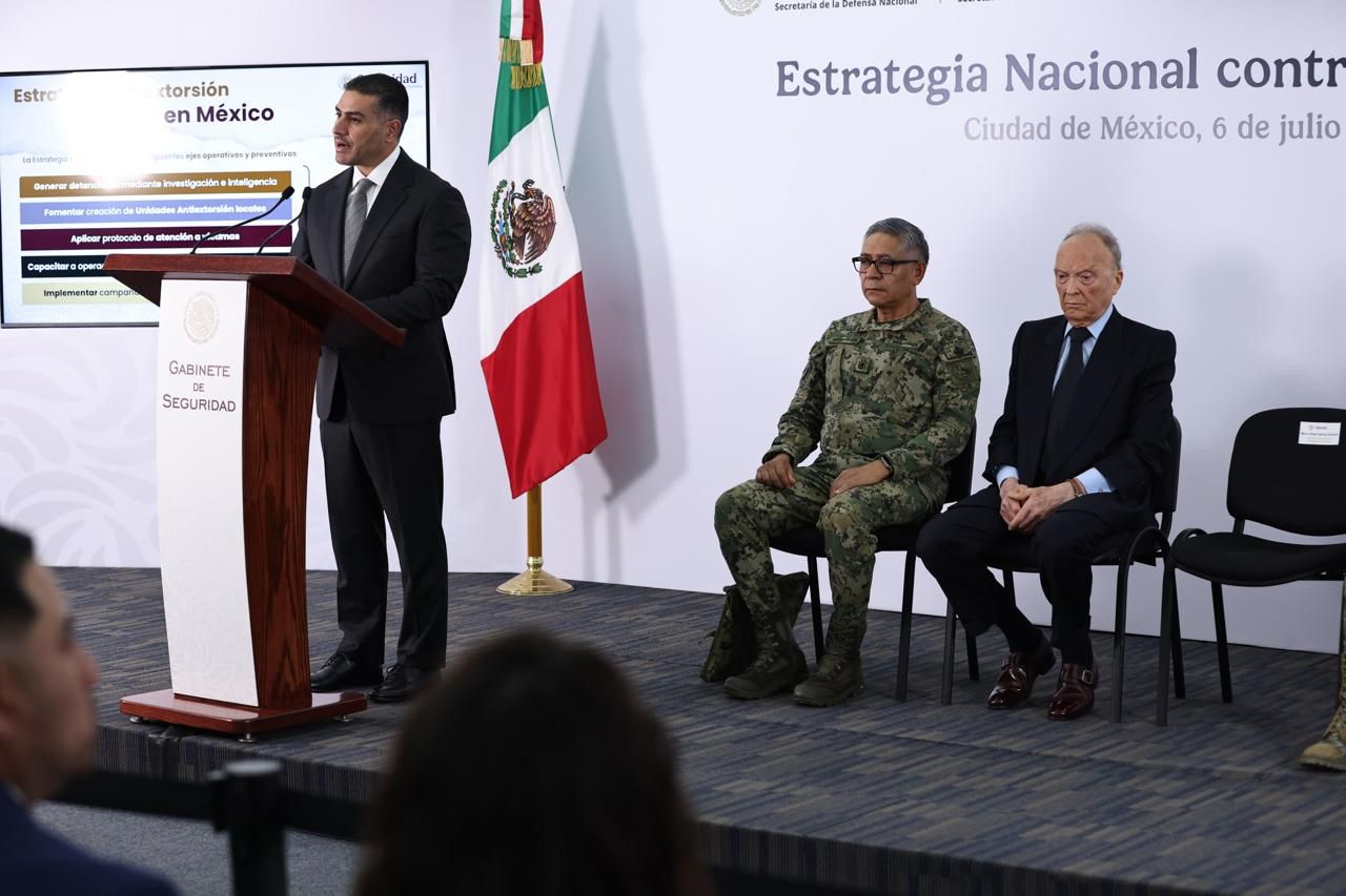 García Harfuch presenta Estrategia Nacional contra la Extorsión: “En México no hay espacio para la impunidad”