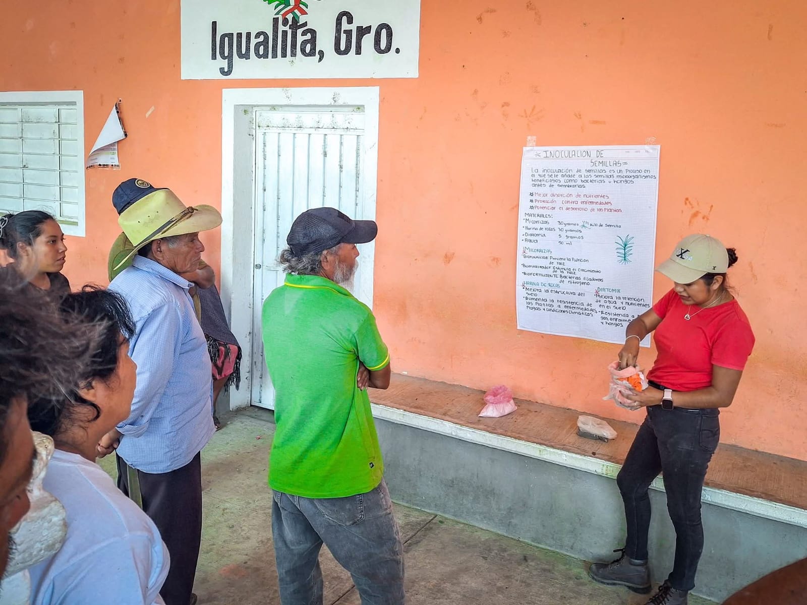 Impulsan agricultura sostenible con taller de siembra de maíz en Igualita
