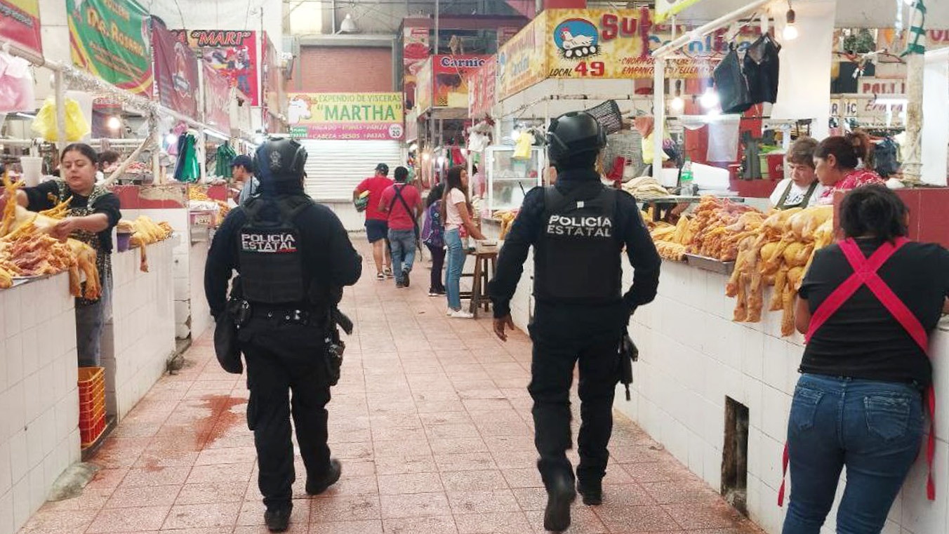 Refuerzan seguridad en mercado Baltazar R. Leyva Mancilla de Chilpancingo