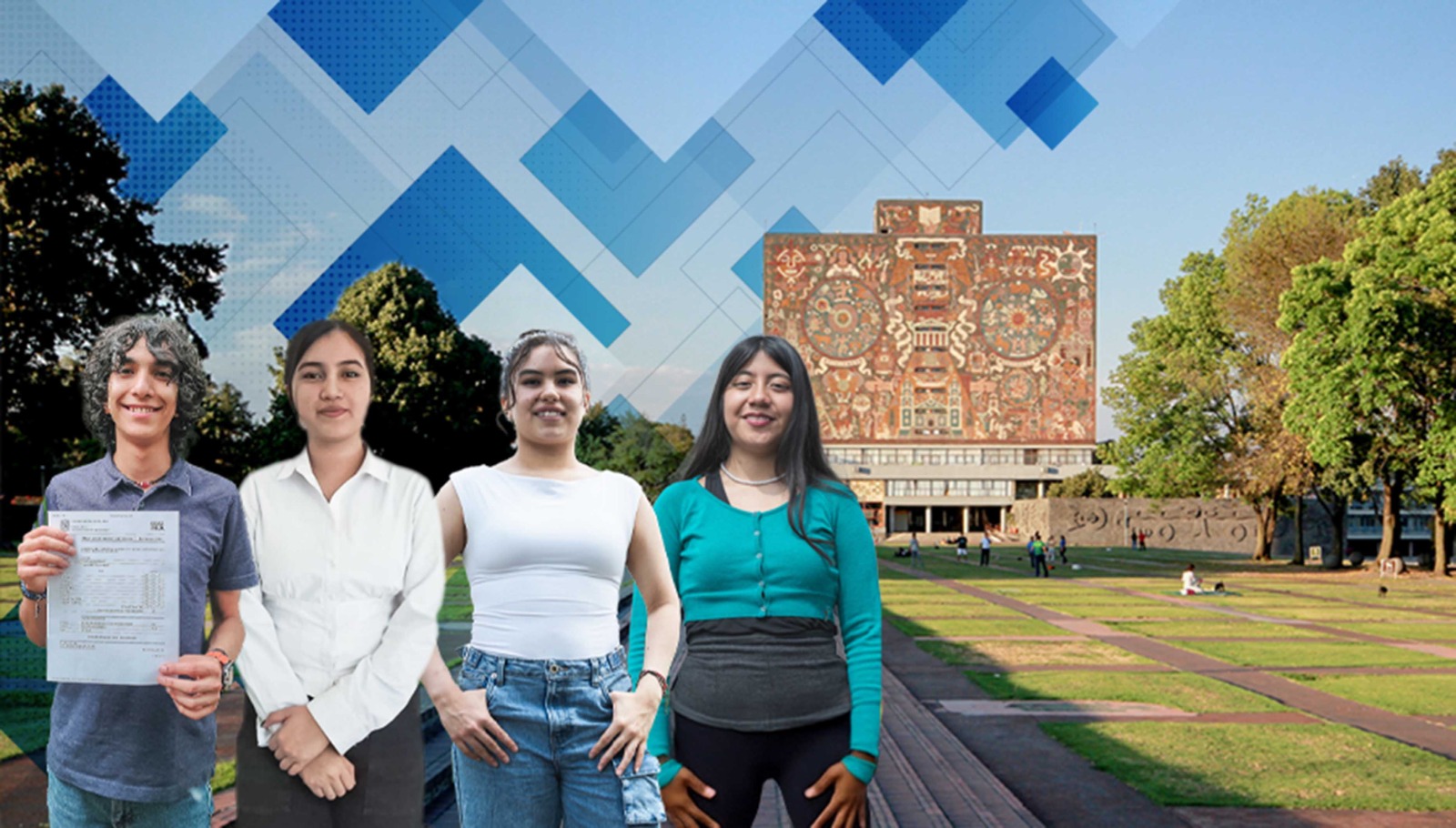 Cuatro estudiantes logran puntaje perfecto para ingresar a nivel licenciatura en la UNAM