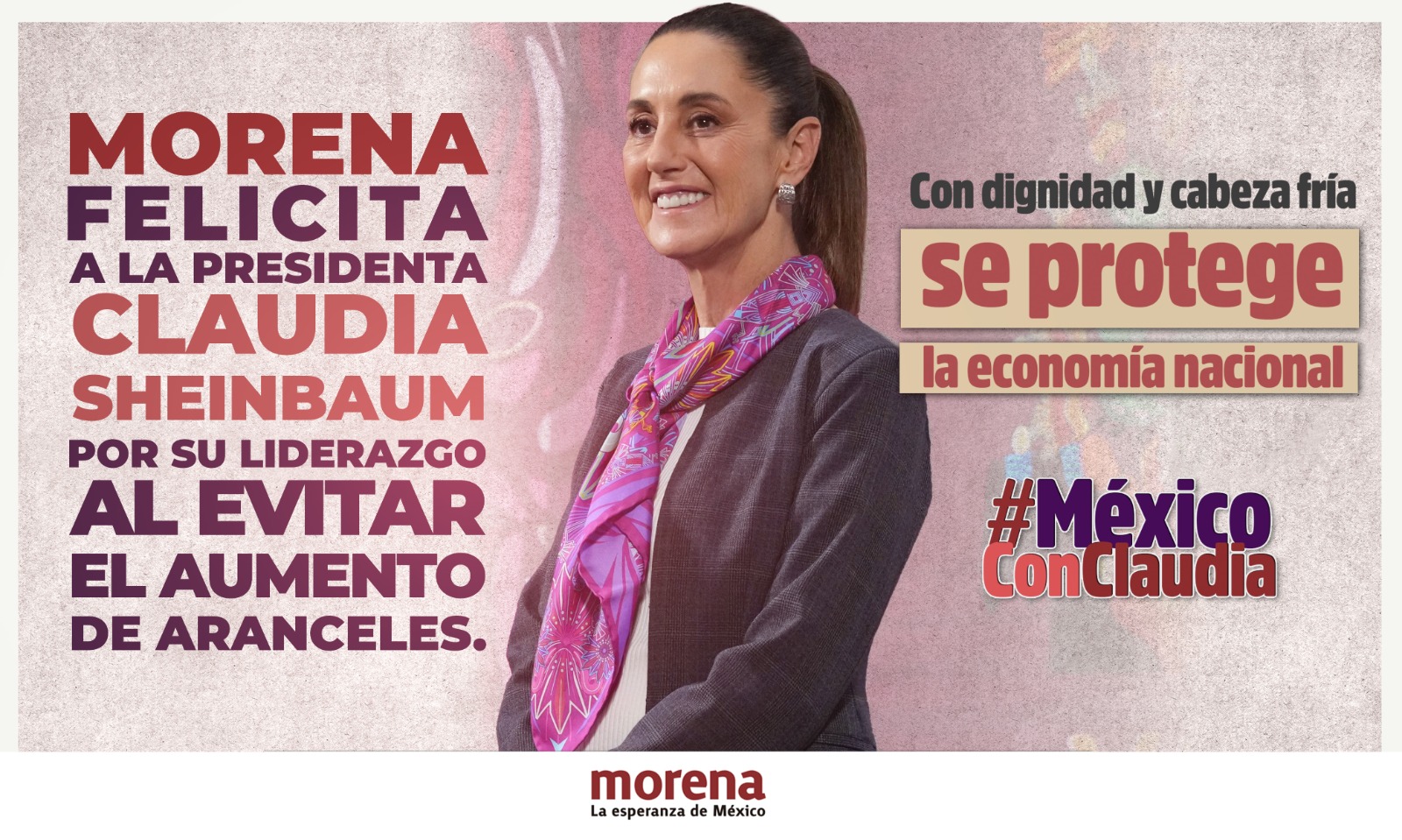 Morena celebra liderazgo de Sheinbaum tras acuerdo comercial con EE.UU.