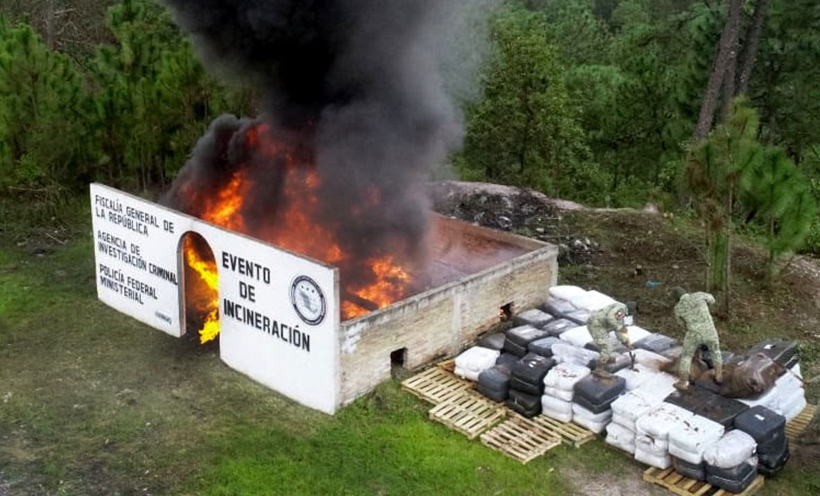 FGR destruye más de una tonelada de clorhidrato de cocaína