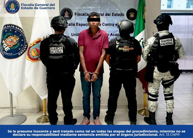 FGEGuerrero cumplimenta orden de aprehensión por Extorsión Agravada en Acapulco