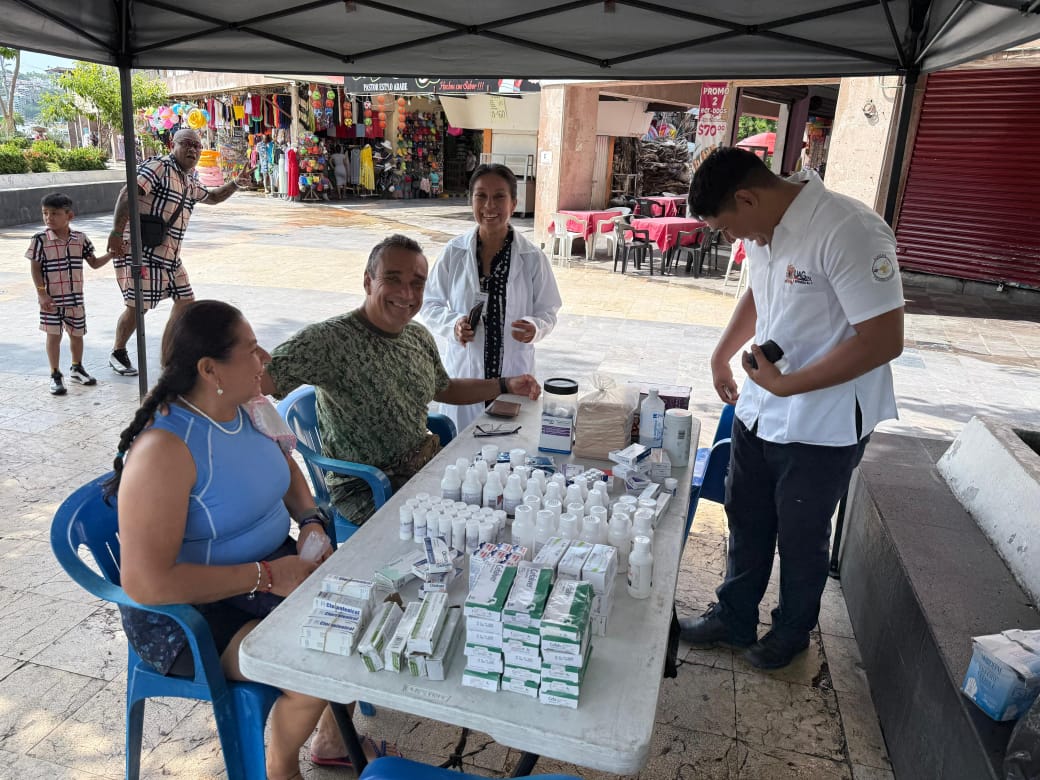 La SSG continúa brindando atención médica a turistas en diversos módulos en Acapulco