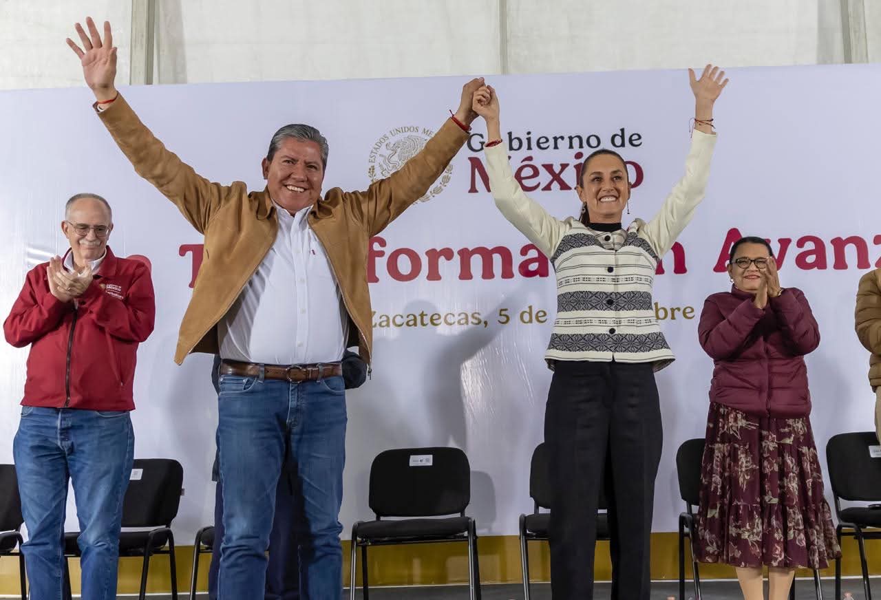 Reconoce presidenta Sheinbaum avances en seguridad a gobernador de Zacatecas, David Monreal