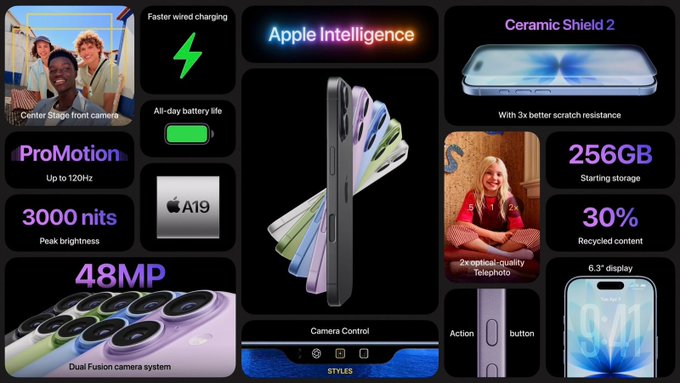Apple presenta el iPhone 17 con mejoras en pantalla, cámara y rendimiento