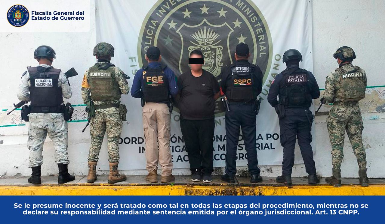 FGE Guerrero cumplimenta orden de aprensión por violación en Acapulco