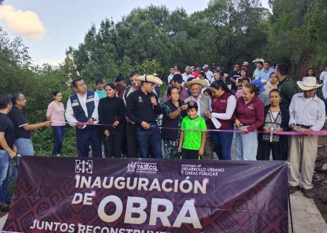 Inauguran obras del programa 2×1 para Migrantes en Taxco de Alarcón