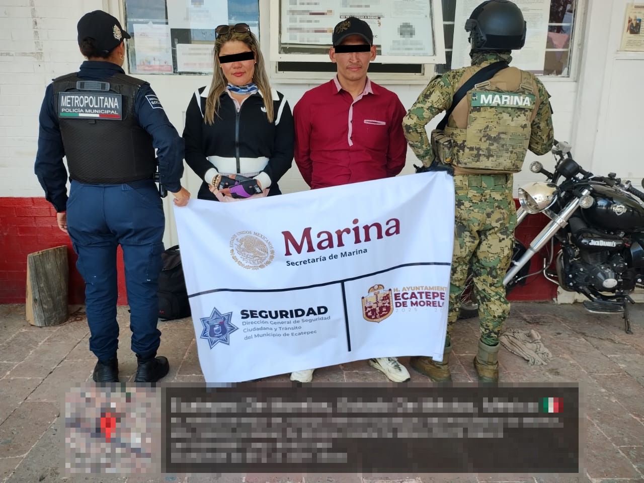 Detienen a dos presuntos integrantes de célula delictiva colombiana en Ecatepec
