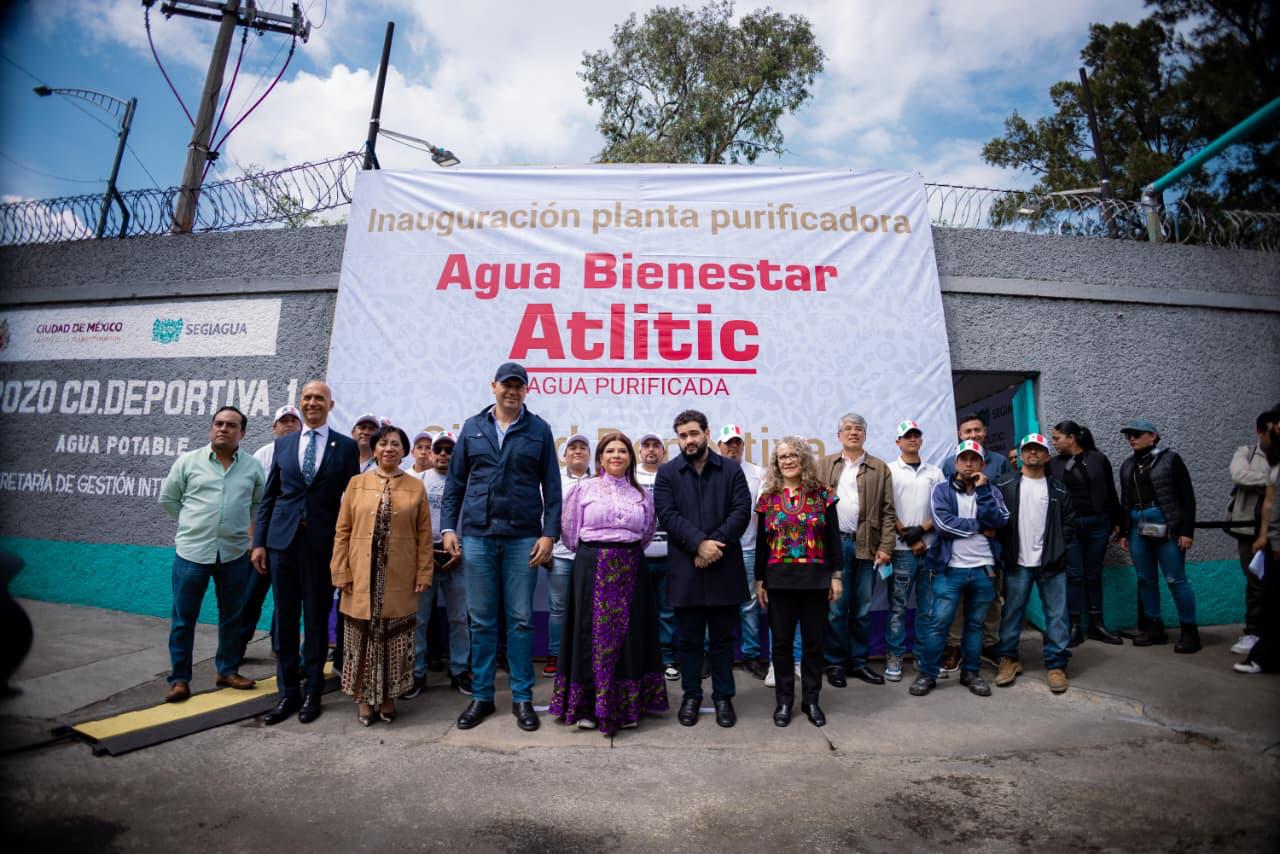 Clara Brugada pone en marcha seis nuevas plantas de “Agua Bienestar”