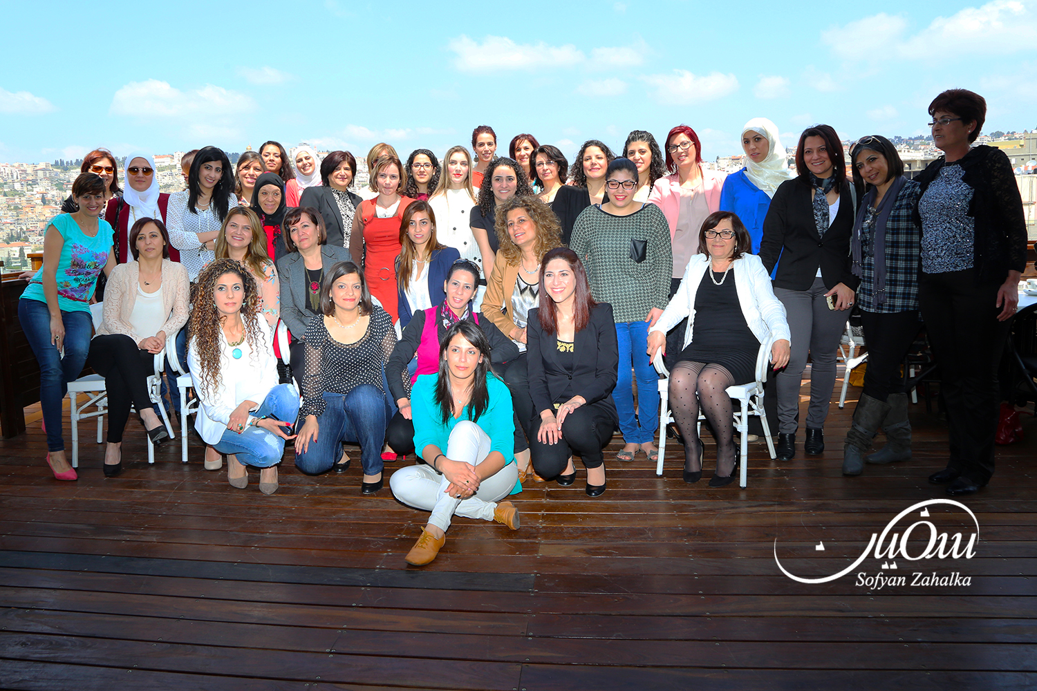 صورة لبعض خريجات دورات كاكتوس لريادة الأعمال في احتفال تشبيك بين رياديات كاكتوس