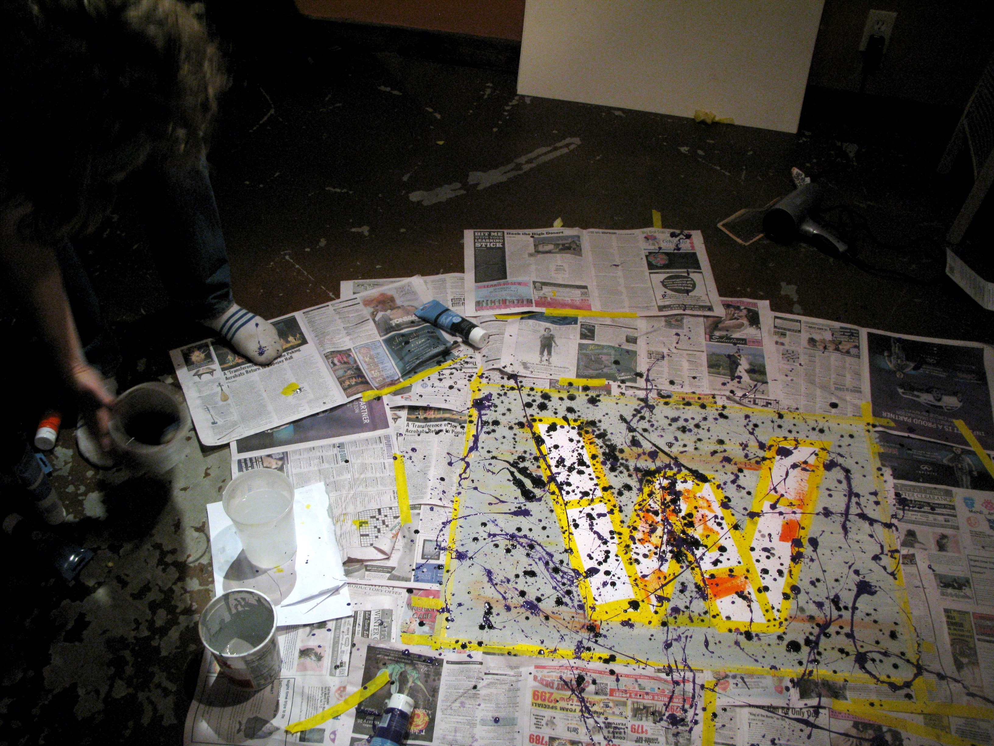 "Have you ever spent this much time making a present for either of your parents?" - Christy "No." - David "Neither have I" -Christy