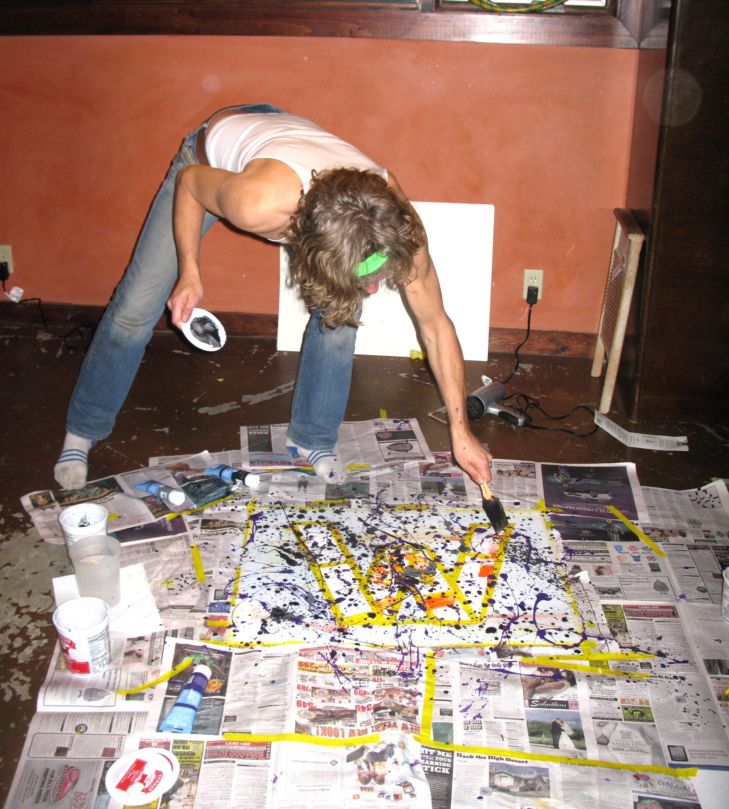 I said "sure!" and then we came home and did a splatter painting in the living room.